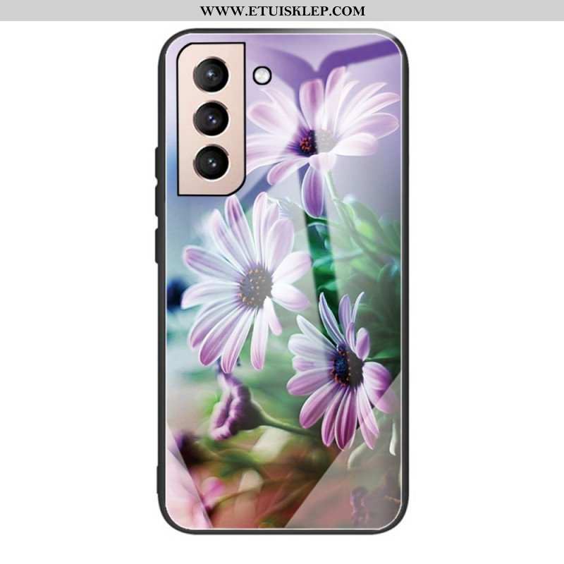 Etui do Samsung Galaxy S22 Plus 5G Realistyczne Kwiaty Ze Szkła Hartowanego